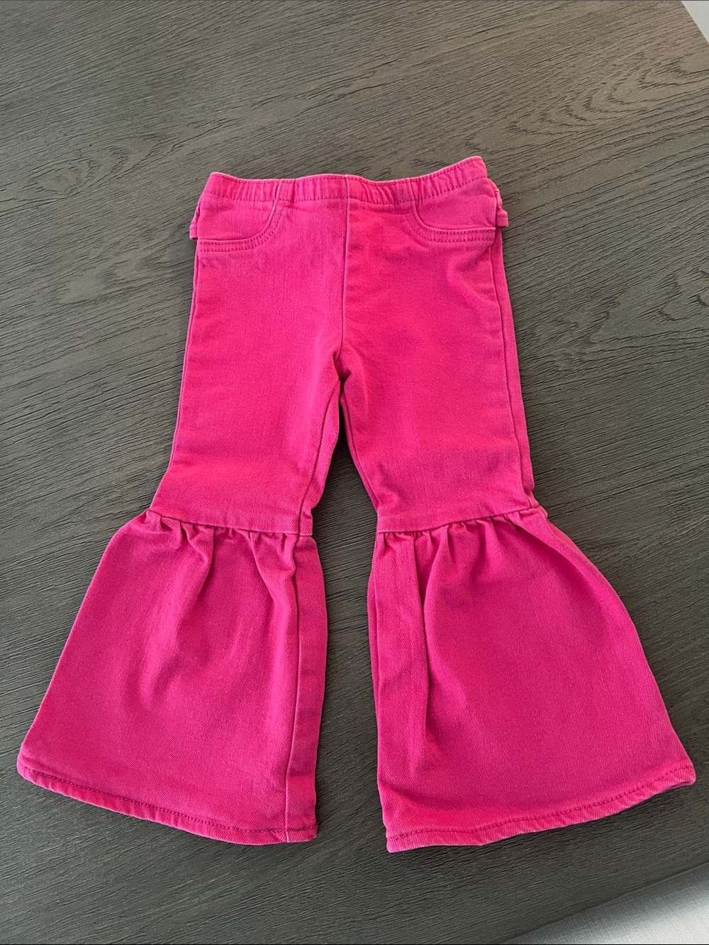 Wrangler Girls Hot Pink Ruffle Flare Sweatpants